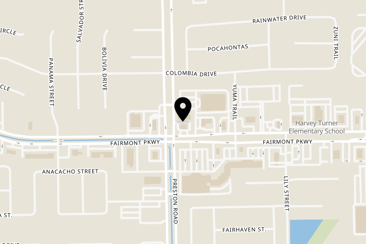 Map showing the location of Wingz Shack Pasadena on 4815 Fairmont Pkwy in Pasadena