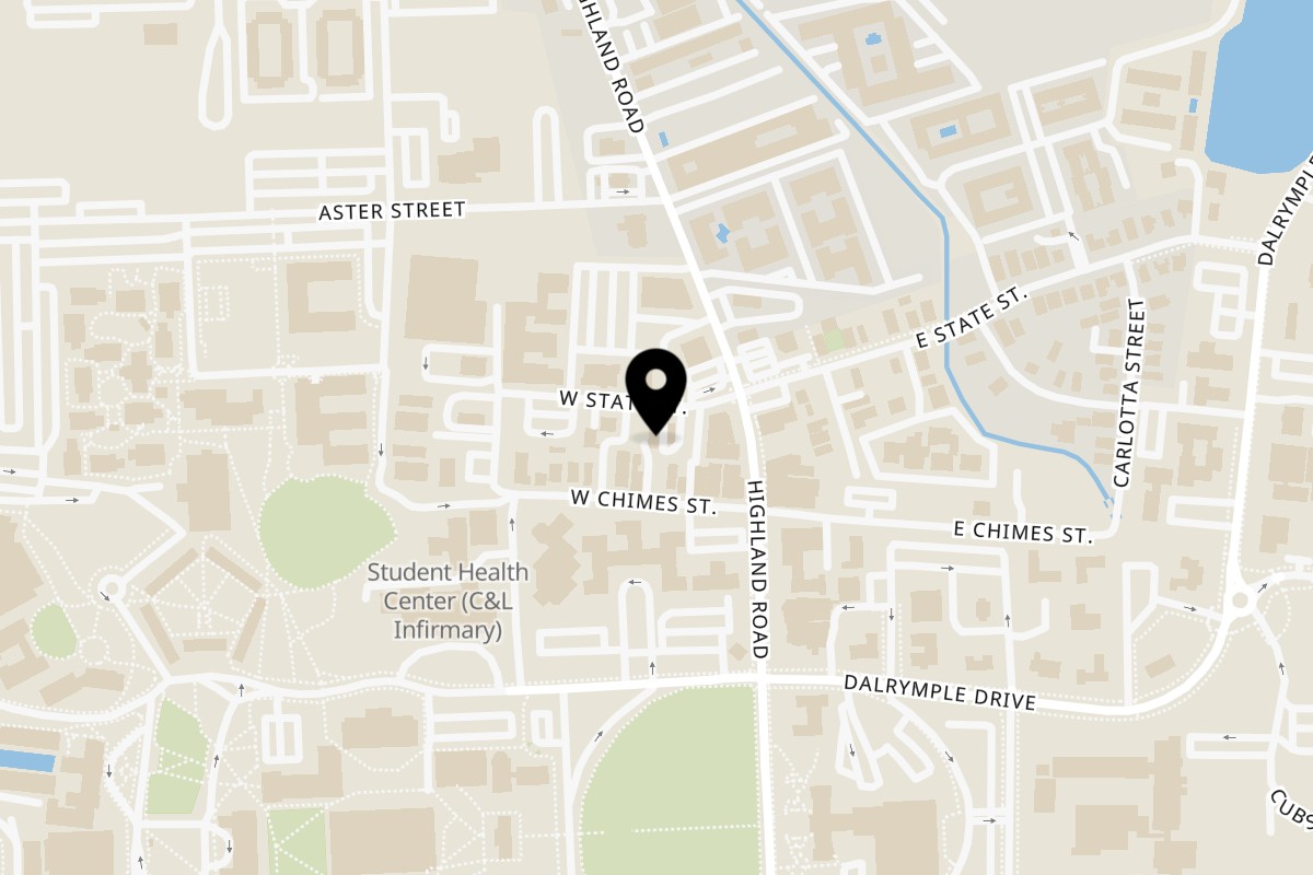 Map showing the location of Wingz Shack Baton Rouge on 159 W State St in Baton Rouge