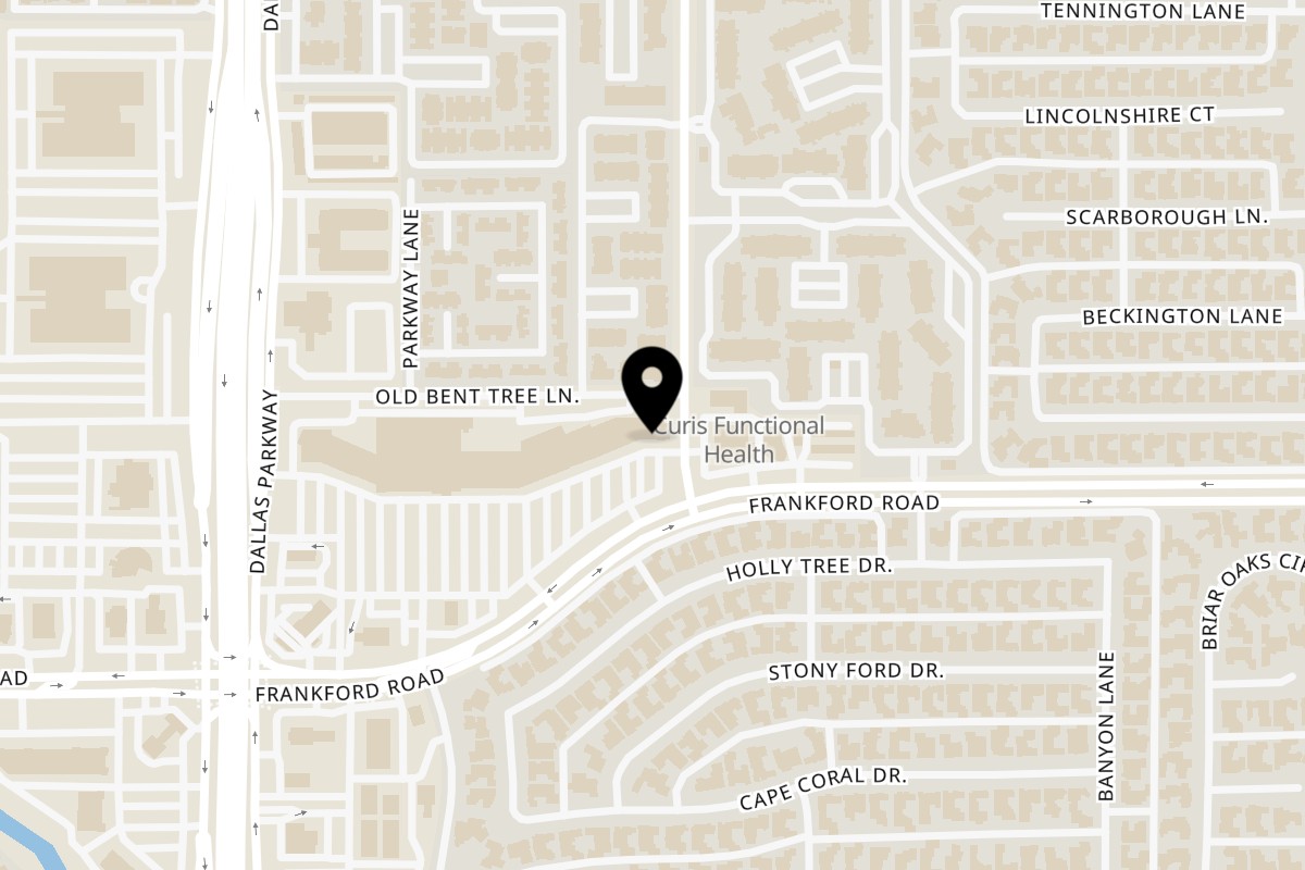 Map showing the location of Wingz Shack Dallas on 4727 Frankford Rd Ste 405 in Dallas